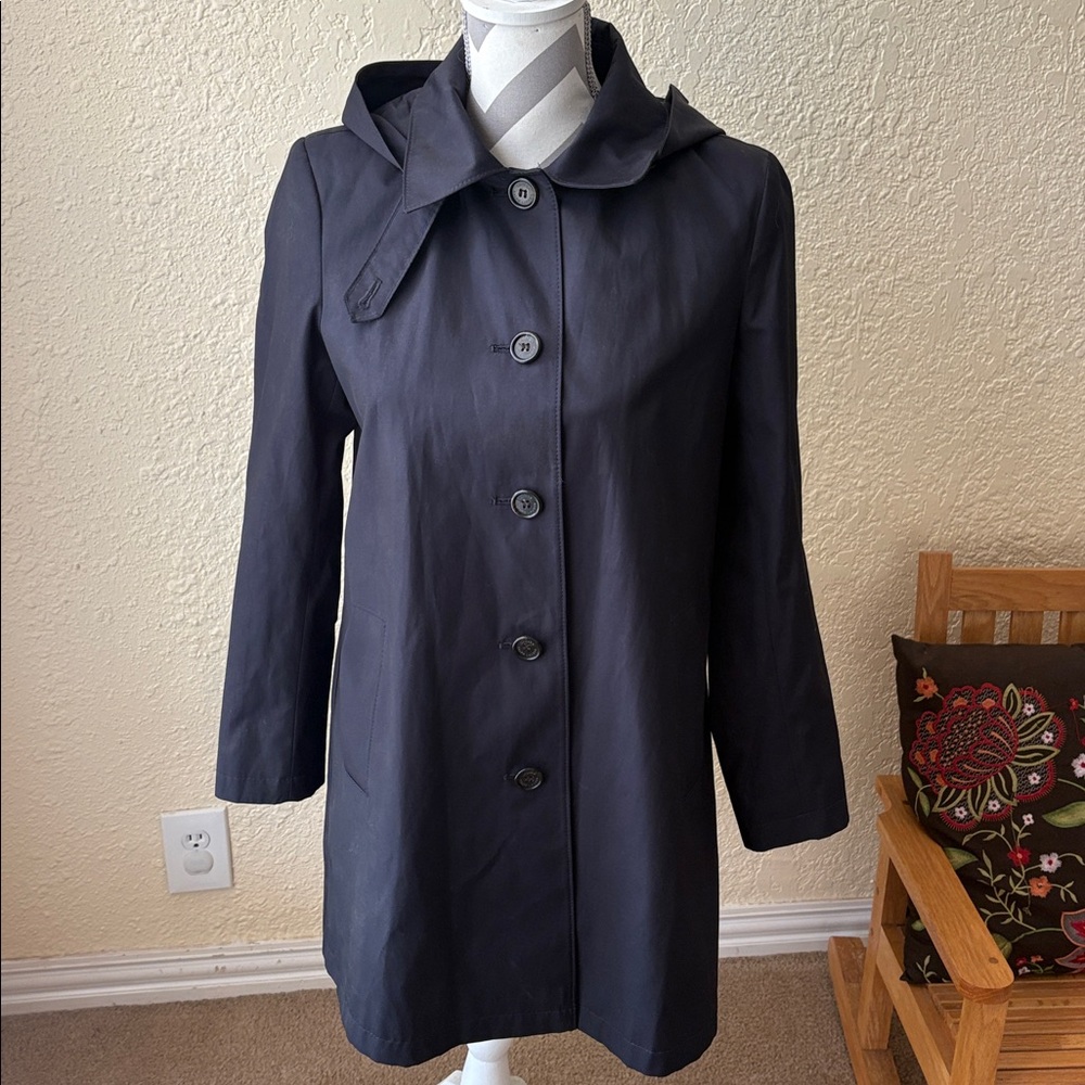 Lauren Ralph Lauren Navy A-Line Raincoat